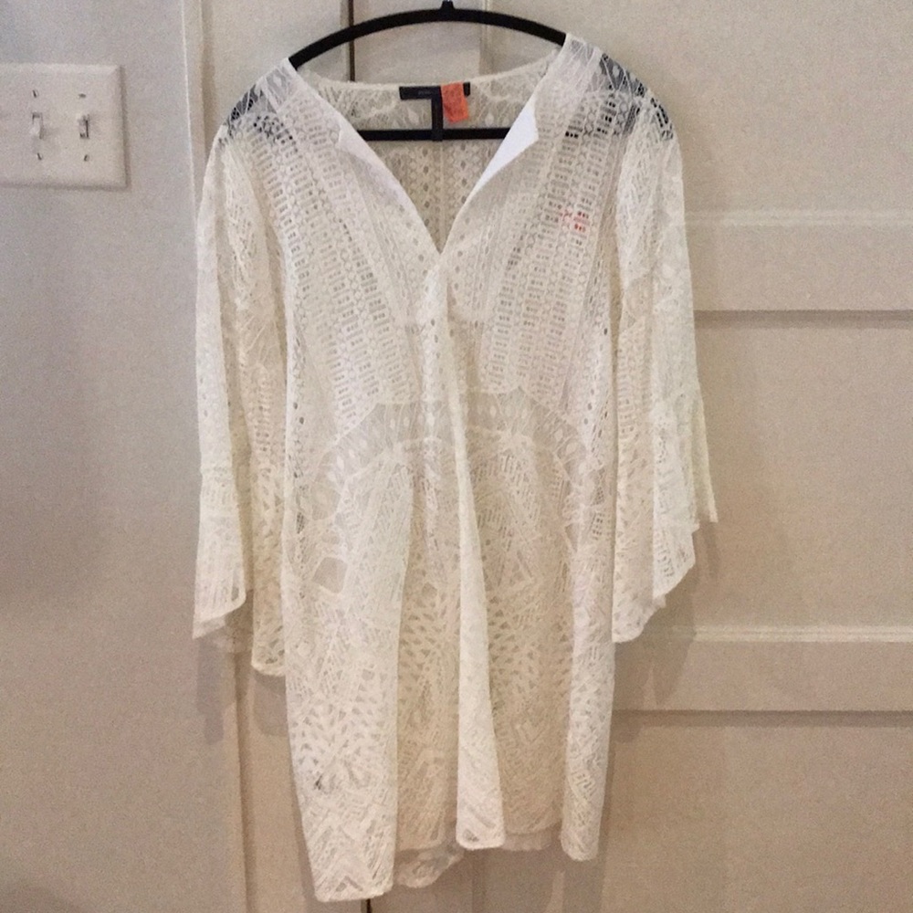 White Lacey Beach Cover-Up